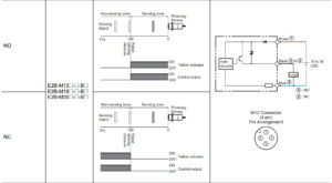 Sơ đồ mạch I-O PNP E2B-M18KS08-M1